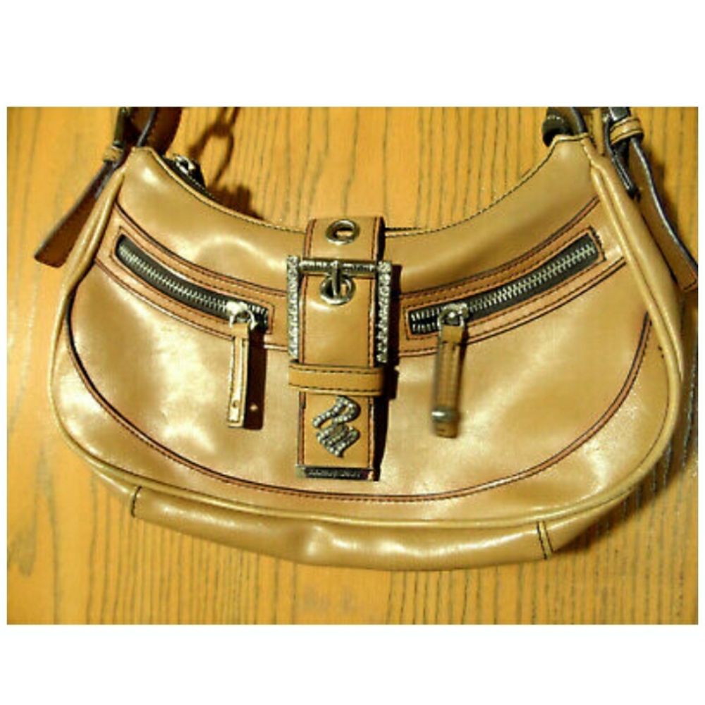 ROCAWEAR Designer Handbag Purse Toffee Brown Shoulder bag Baguette Smaller